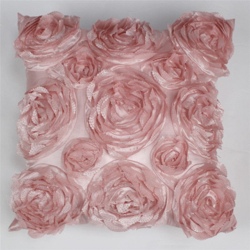 The Romance in Bloom Rose Embroidered Pillowcase