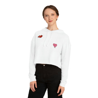 Gamer Fresh Exclusive | Kiss My Heart Hope To Cake | Women's Cropped Hoodie Top Sweatshirt