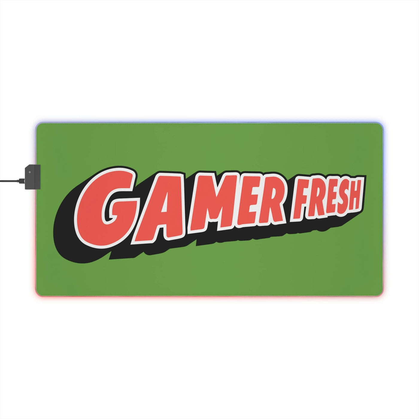 The Gamer Fresh | LED Gaming Computer Desk Mat | Kelly Green