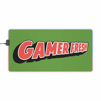 The Gamer Fresh | LED Gaming Computer Desk Mat | Kelly Green