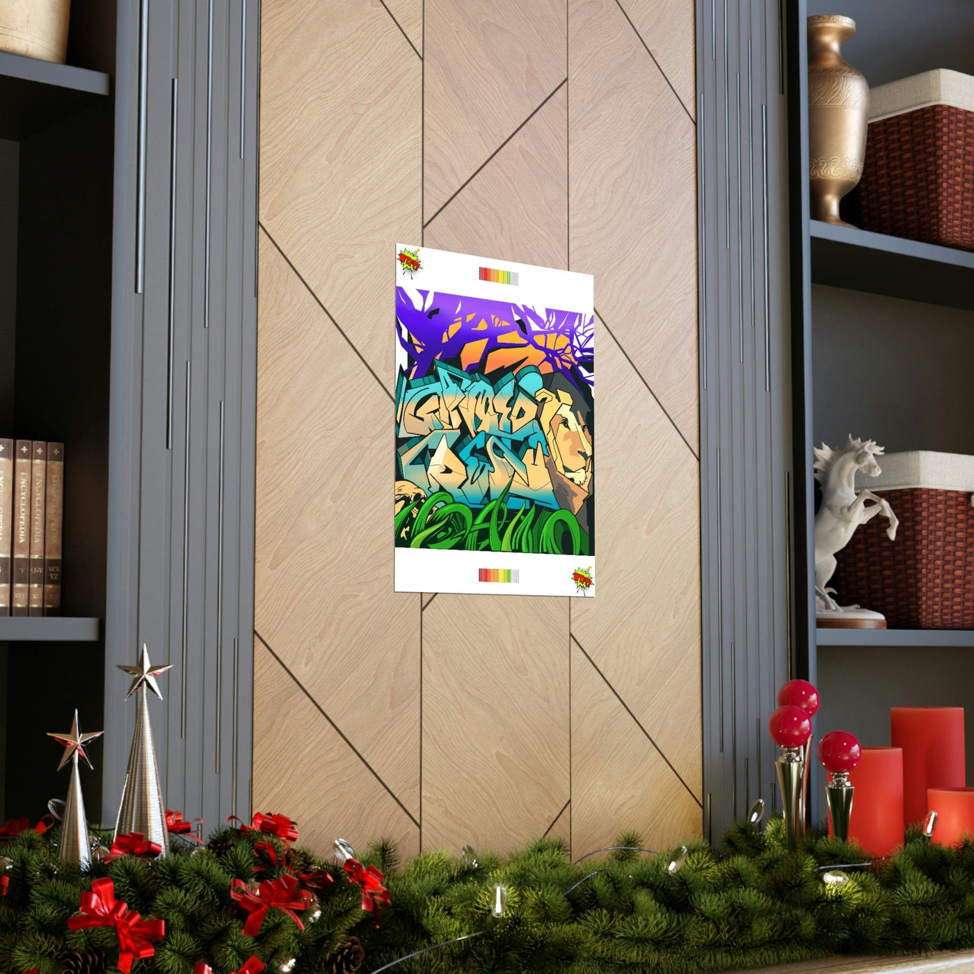 The Gamer Fresh Graffiti | Streamer All Art Lion | Premium Matte Vertical Poster