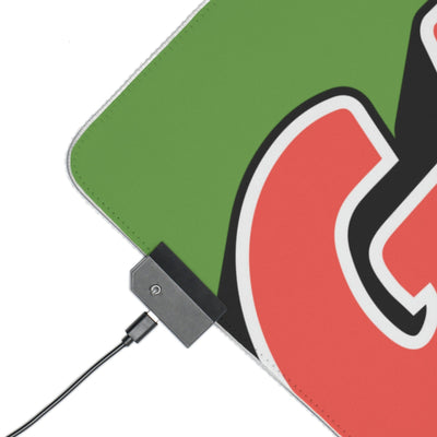 The Gamer Fresh | LED Gaming Computer Desk Mat | Kelly Green