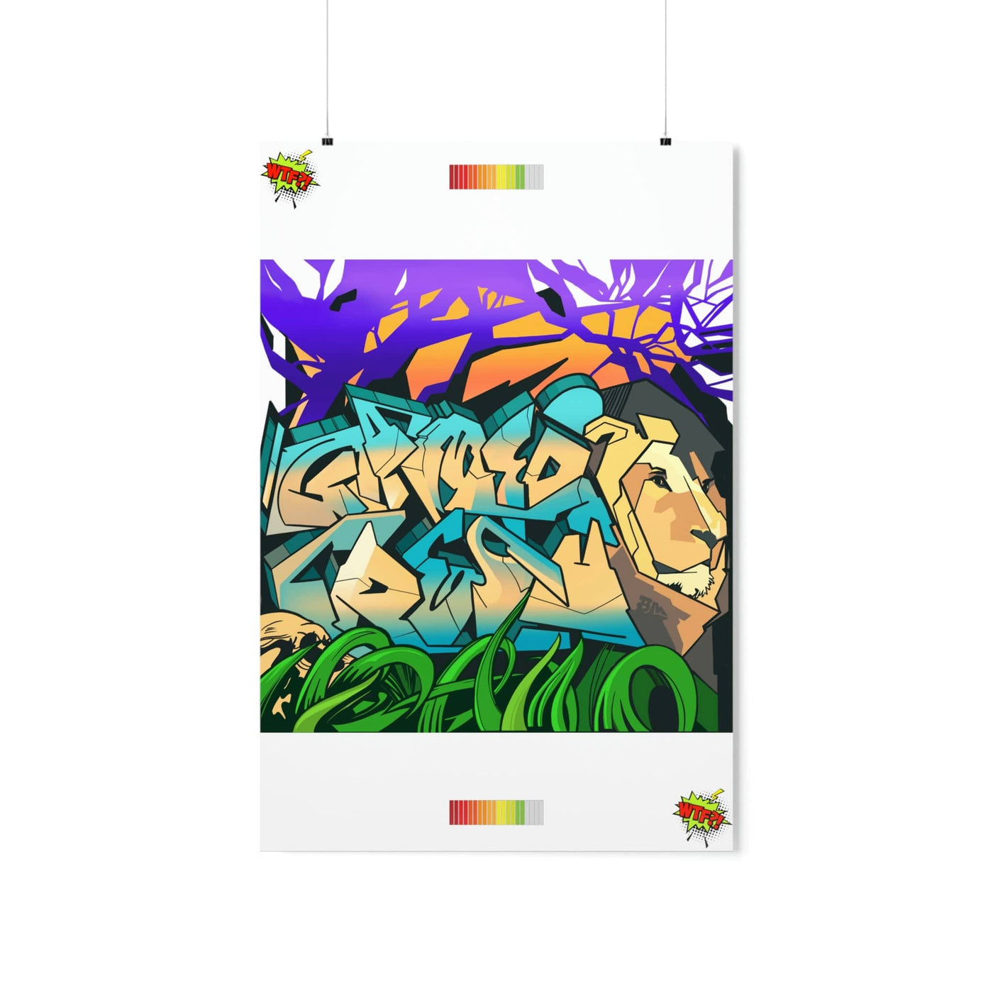 The Gamer Fresh Graffiti | Streamer All Art Lion | Premium Matte Vertical Poster