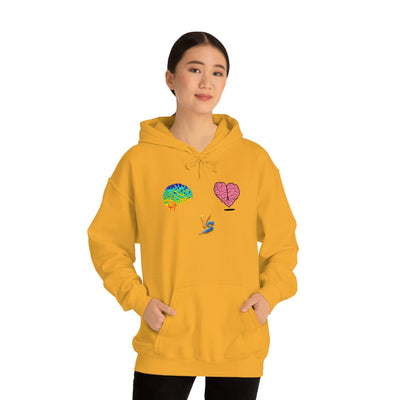 Gamer Fresh | Limited Edition Player Brain vs  Player Heart | Heavy Blend Unisex Hooded Sweatshirt