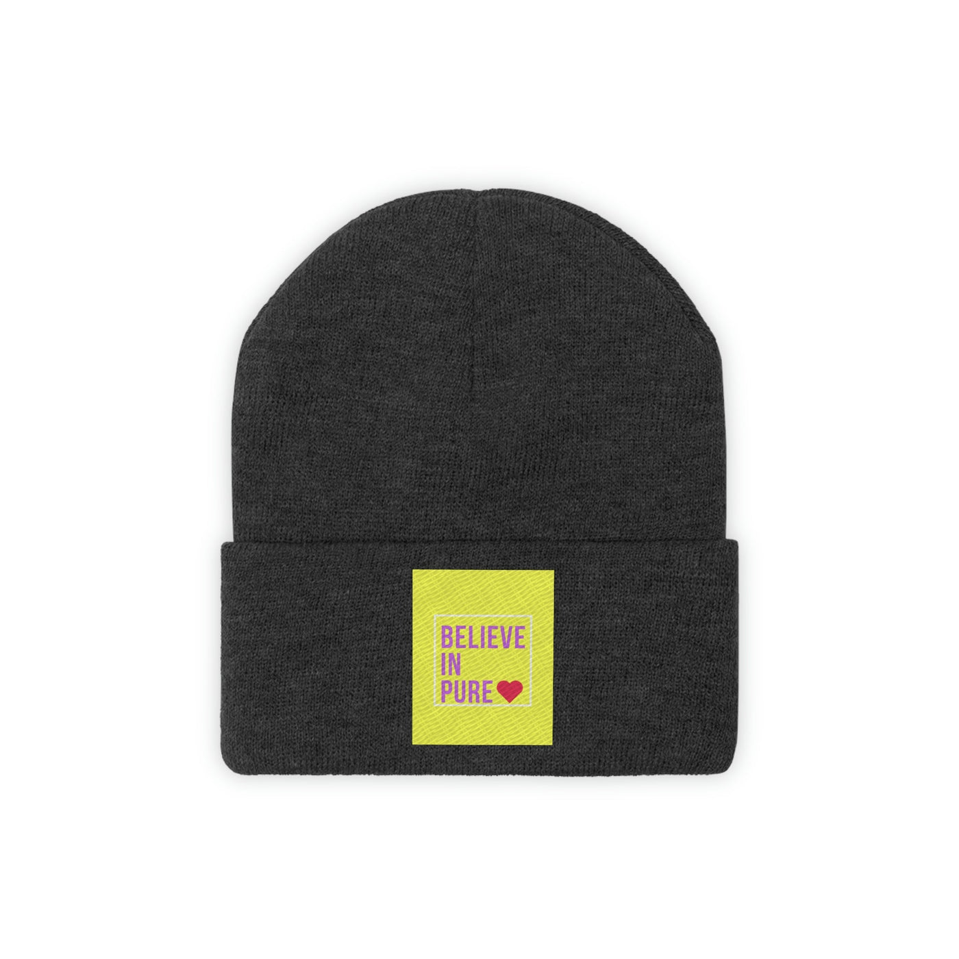 The Do You Believe In Love Yellow Jacket/Black Knitted Beanie Hat