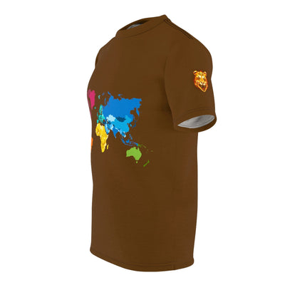 The All Premium Brown Tiger World Unisex Cut & Sew T-Shirt