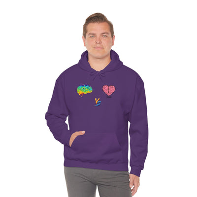 Gamer Fresh | Limited Edition Player Brain vs  Player Heart | Heavy Blend Unisex Hooded Sweatshirt