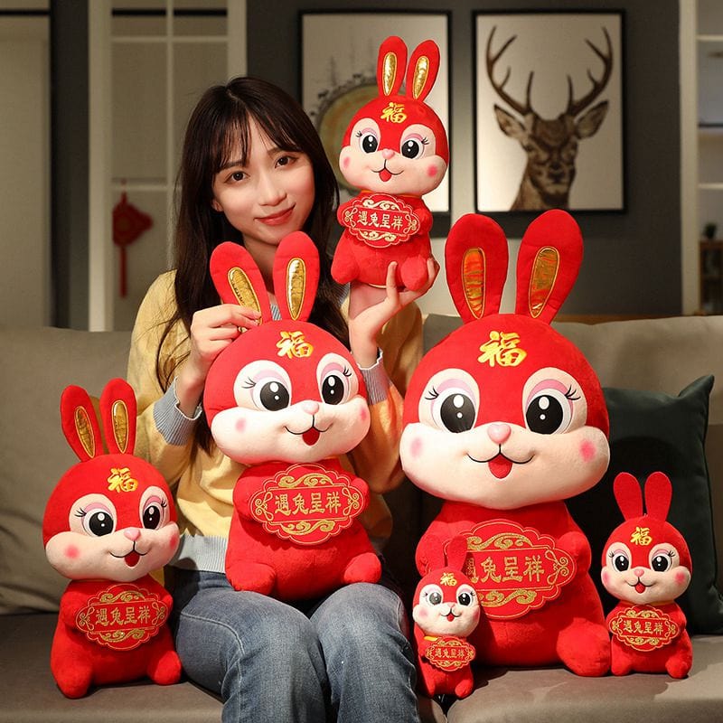 Gamer Fresh Adorable Plush Narly Rabbit lucky Family Collectible Year Of The Rabbit Toy Set