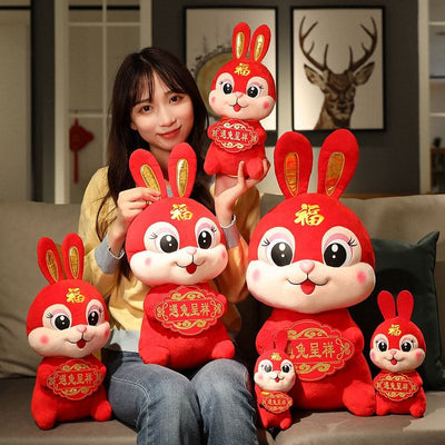 Gamer Fresh Adorable Plush Narly Rabbit lucky Family Collectible Year Of The Rabbit Toy Set