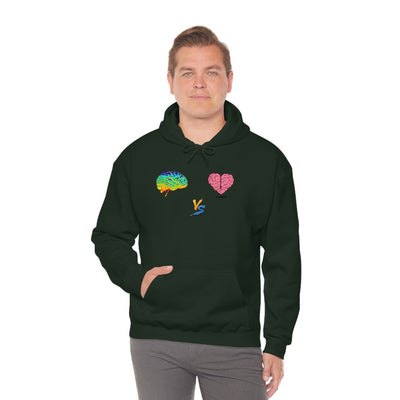 Gamer Fresh | Limited Edition Player Brain vs  Player Heart | Heavy Blend Unisex Hooded Sweatshirt