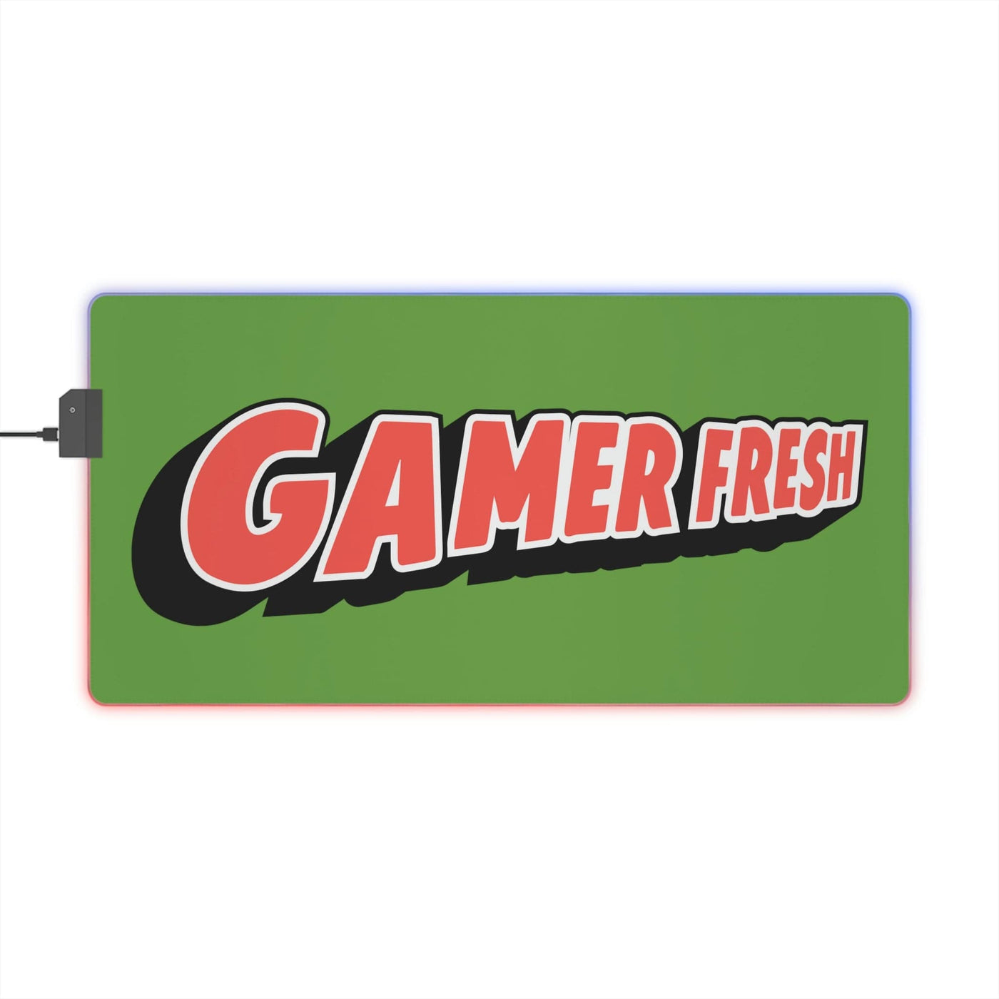 The Gamer Fresh | LED Gaming Computer Desk Mat | Kelly Green