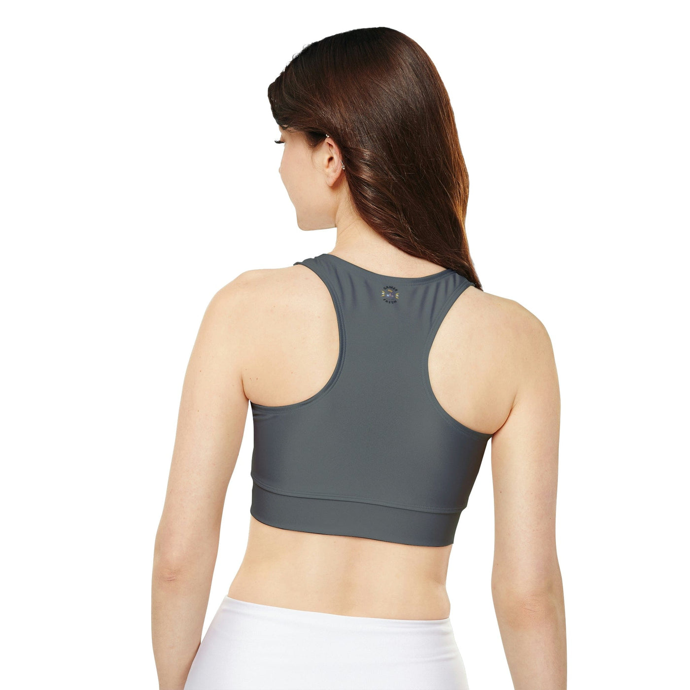 Gamer Fresh Limited Edition Gamer Life Fully Lined Padded Ladies Sports Bra | Dark Grey