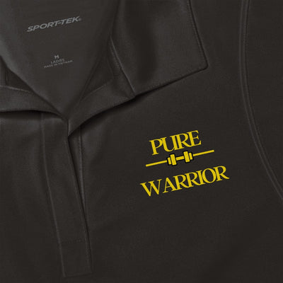 Women's Pure Warrior Black Polo Shirt