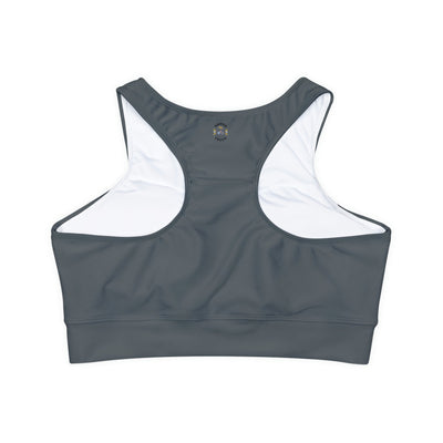 Gamer Fresh Limited Edition Gamer Life Fully Lined Padded Ladies Sports Bra | Dark Grey