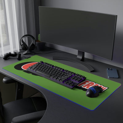 The Gamer Fresh | LED Gaming Computer Desk Mat | Kelly Green