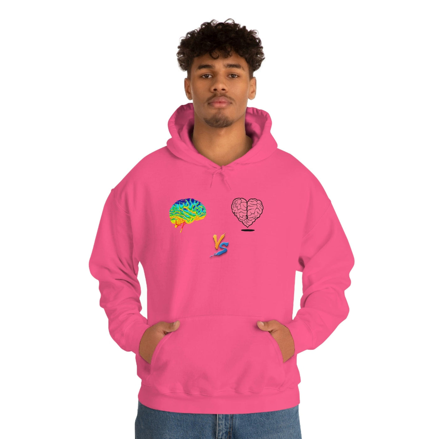 Gamer Fresh | Limited Edition Player Brain vs  Player Heart | Heavy Blend Unisex Hooded Sweatshirt
