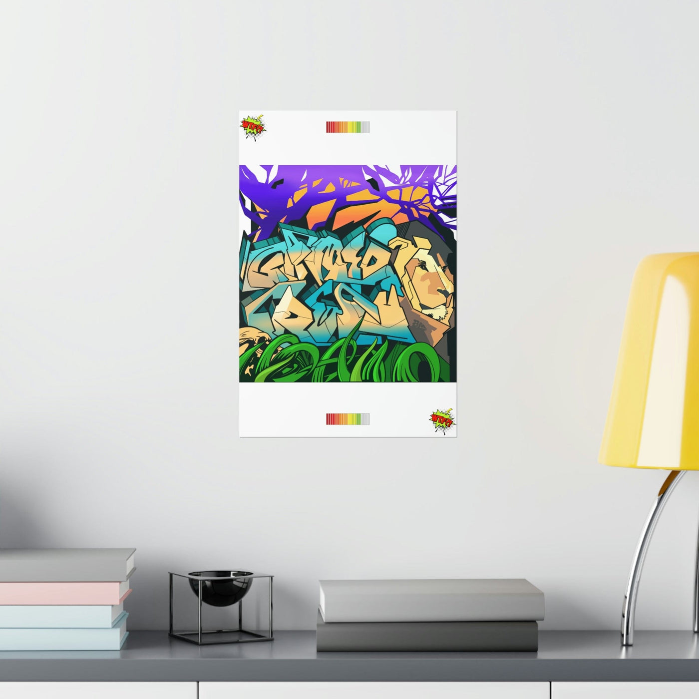 The Gamer Fresh Graffiti | Streamer All Art Lion | Premium Matte Vertical Poster