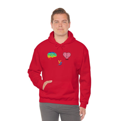 Gamer Fresh | Limited Edition Player Brain vs  Player Heart | Heavy Blend Unisex Hooded Sweatshirt