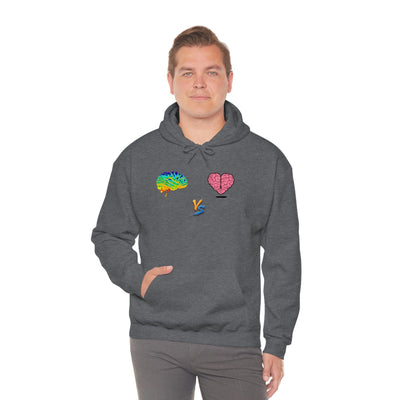 Gamer Fresh | Limited Edition Player Brain vs  Player Heart | Heavy Blend Unisex Hooded Sweatshirt
