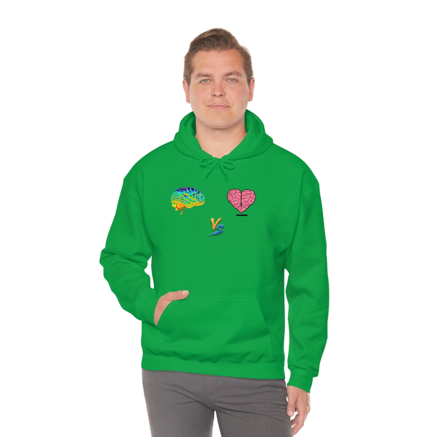 Gamer Fresh | Limited Edition Player Brain vs  Player Heart | Heavy Blend Unisex Hooded Sweatshirt