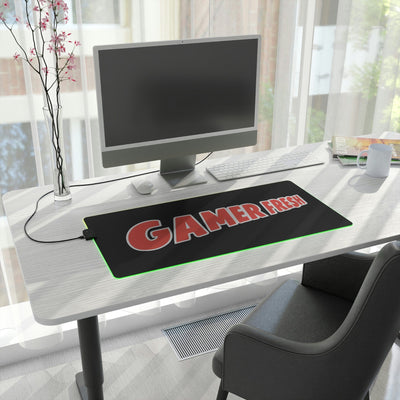 The Gamer Fresh | LED Gaming Computer Desk Mat | Black