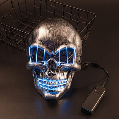 The Gamer Fresh "Chrome Dome Bedlam Skull" LED Luminous Halloween Face Mask