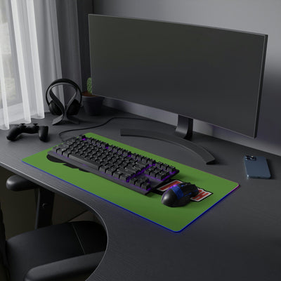 The Gamer Fresh | LED Gaming Computer Desk Mat | Kelly Green