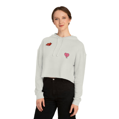 Gamer Fresh Exclusive | Kiss My Heart Hope To Cake | Women's Cropped Hoodie Top Sweatshirt