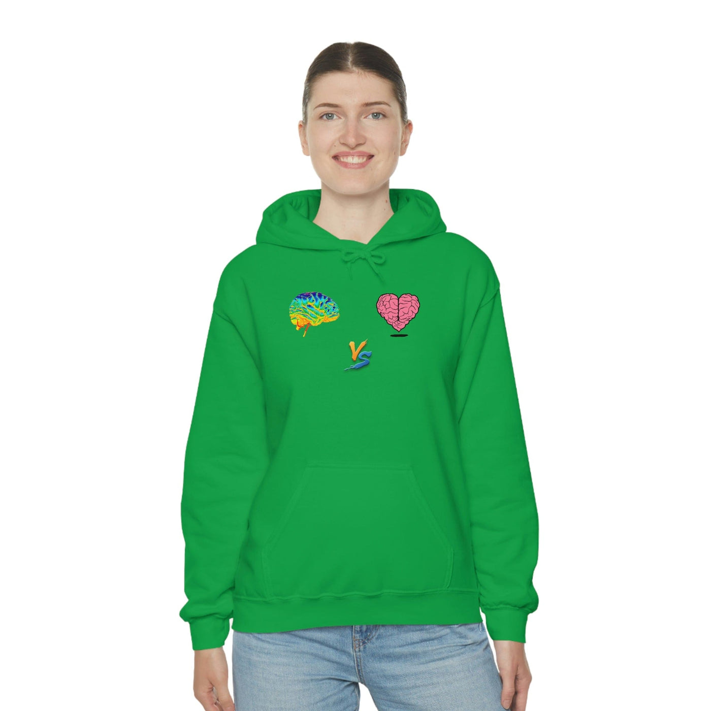 Gamer Fresh | Limited Edition Player Brain vs  Player Heart | Heavy Blend Unisex Hooded Sweatshirt