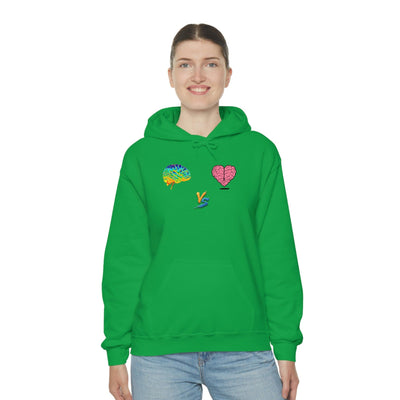 Gamer Fresh | Limited Edition Player Brain vs  Player Heart | Heavy Blend Unisex Hooded Sweatshirt