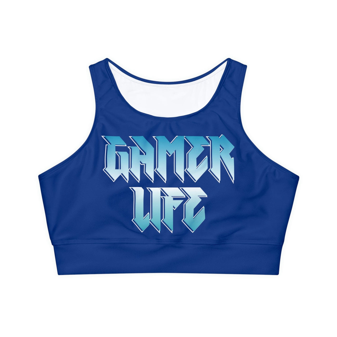Gamer Fresh Limited Edition Gamer Life Fully Lined Padded Ladies Sports Bra | Dark Blue
