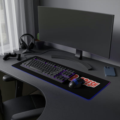 The Gamer Fresh | LED Gaming Computer Desk Mat | Black