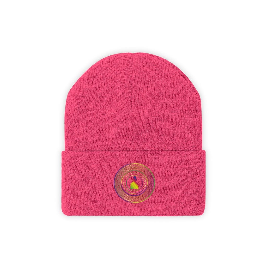 The Exclusive SVG Coin Neon Pink Knitted Beanie Hat