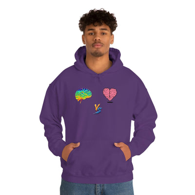 Gamer Fresh | Limited Edition Player Brain vs  Player Heart | Heavy Blend Unisex Hooded Sweatshirt