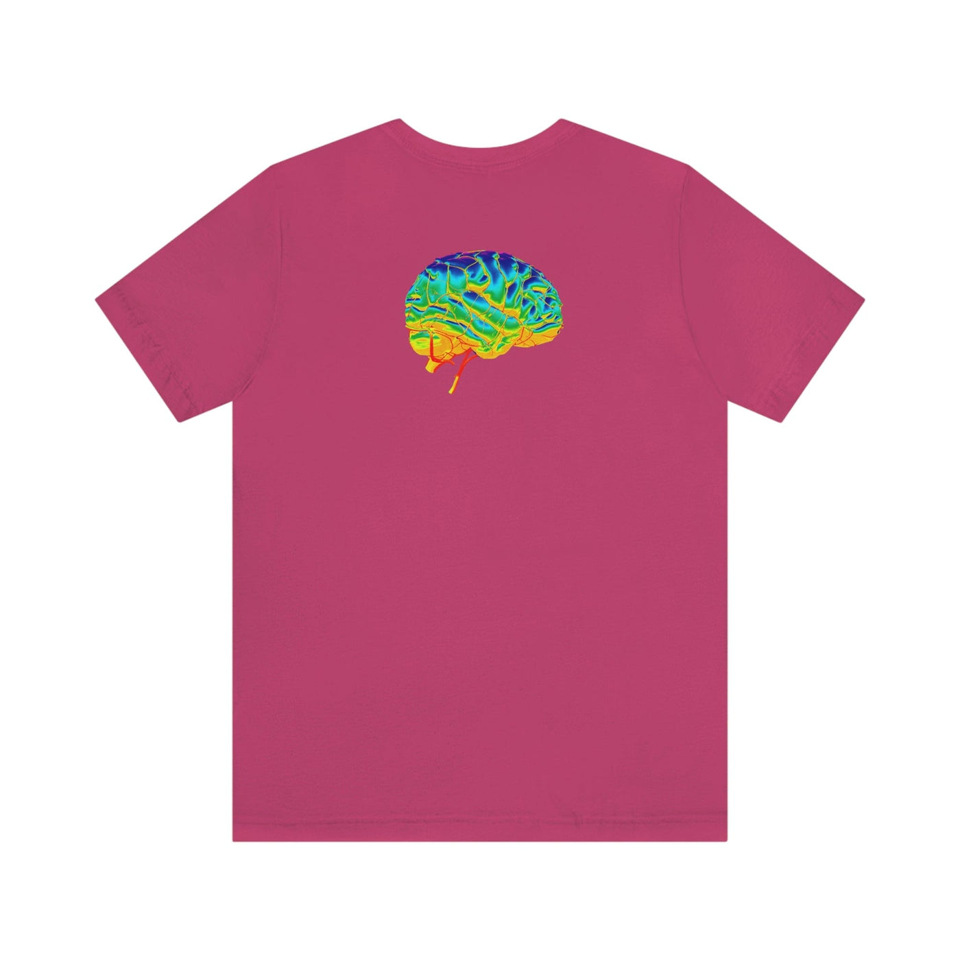 Heart vs Brain On The Back White Jersey Short Sleeve T-shirt