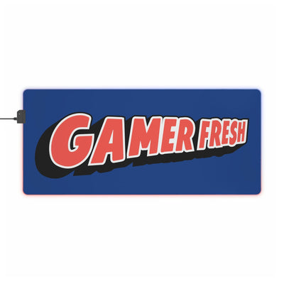The Gamer Fresh | LED Gaming Computer Desk Mat | Dark Blue