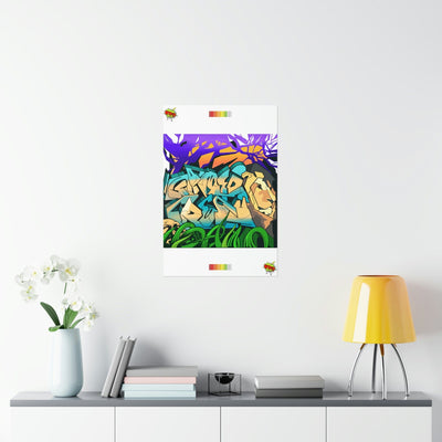 The Gamer Fresh Graffiti | Streamer All Art Lion | Premium Matte Vertical Poster