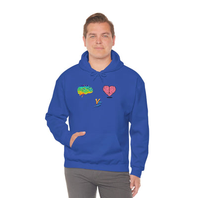 Gamer Fresh | Limited Edition Player Brain vs  Player Heart | Heavy Blend Unisex Hooded Sweatshirt