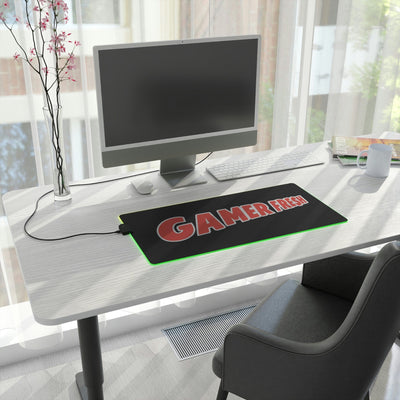 The Gamer Fresh | LED Gaming Computer Desk Mat | Black