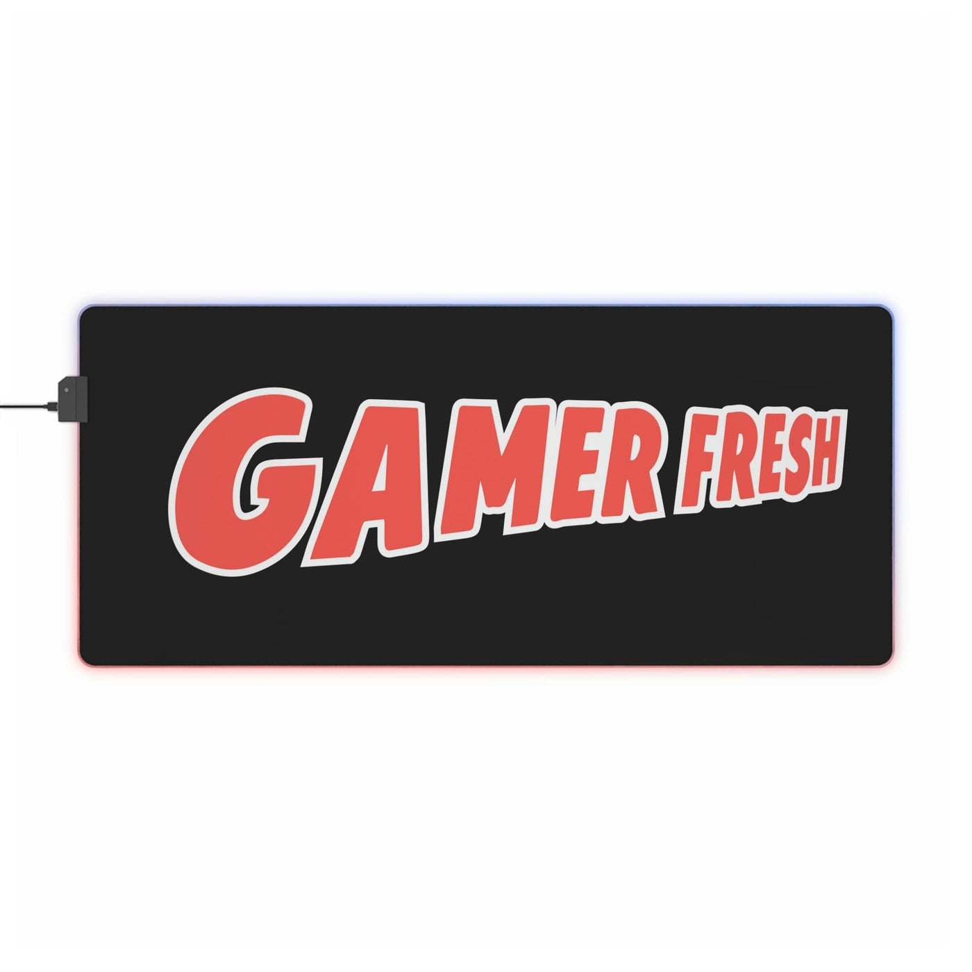 The Gamer Fresh | LED Gaming Computer Desk Mat | Black
