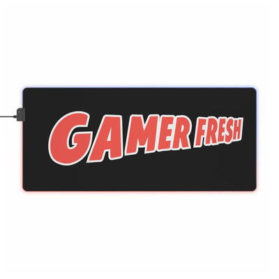 The Gamer Fresh | LED Gaming Computer Desk Mat | Black