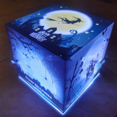 Halloween Pumpkin Ghost Atmosphere Decoration Lantern Box by Gamer Fresh