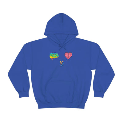 Gamer Fresh | Limited Edition Player Brain vs  Player Heart | Heavy Blend Unisex Hooded Sweatshirt