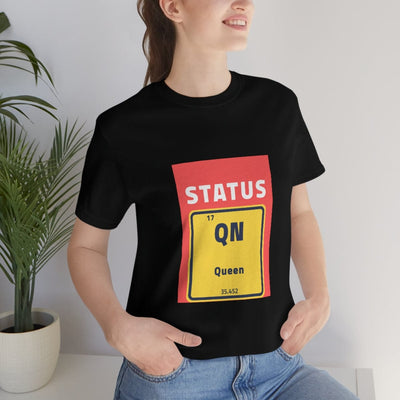 The Status Queen Womens Heather Aqua Short Sleeve T-Shirt