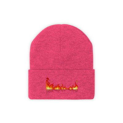 The Fuchsia Fire Flame Knitted Beanie Hat