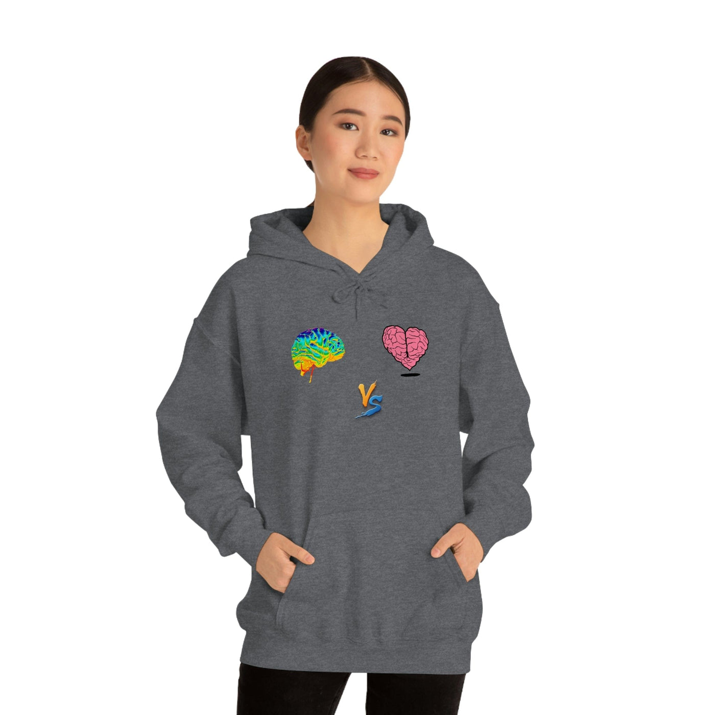 Gamer Fresh | Limited Edition Player Brain vs  Player Heart | Heavy Blend Unisex Hooded Sweatshirt