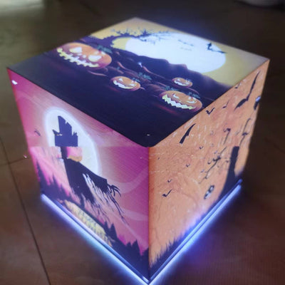 Halloween Pumpkin Ghost Atmosphere Decoration Lantern Box by Gamer Fresh