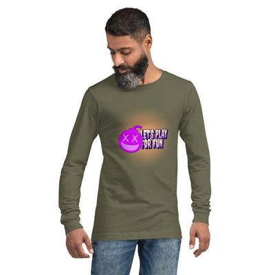 Gamer Fresh | Lets Play For Fun | Purple Bombs Away | Long Sleeve Shirt