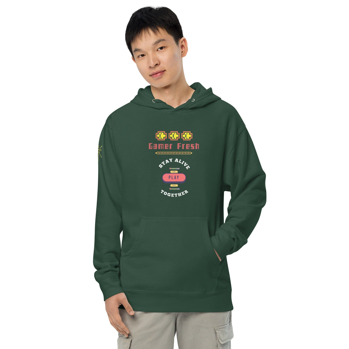 Gamer Fresh | Stay Alive Coin Drop | Play Together | Gamer Unisex Midweight Hoodie